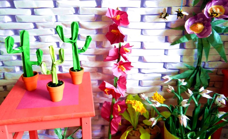 Cactussen en Bloemen van papier