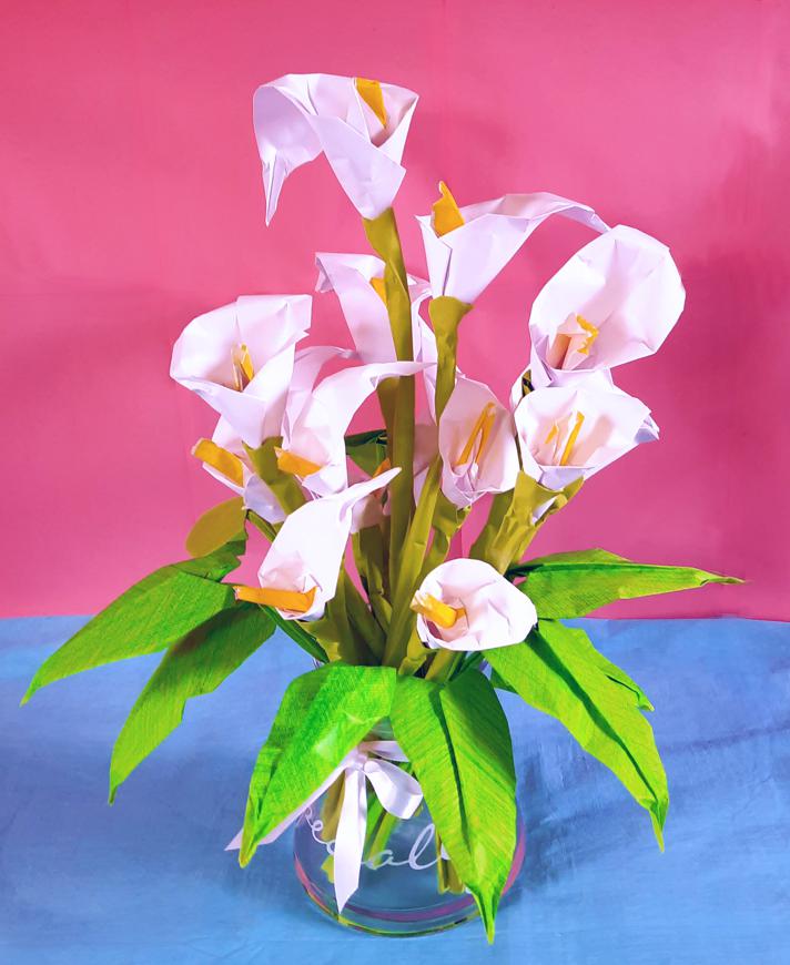 Origami Calla Lilies