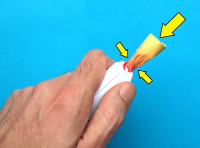 how to fold a realistic origami candle