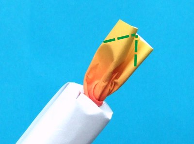 een origami kaars knutselen een origami kaars knutselen