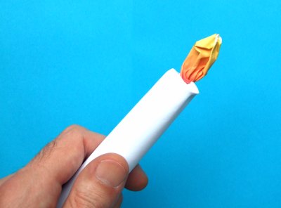 een origami kaars knutselen een origami kaars knutselen