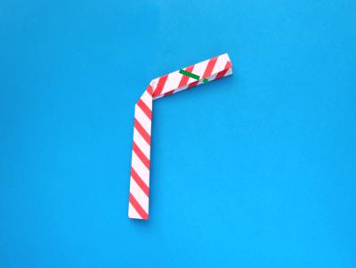 how to make an origami candy cane