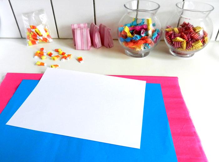 Candy Corn snoepjes maken van papier