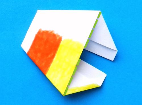 Origami Candy Corn folding tutorial