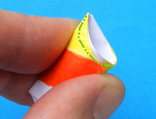 Candy Corn snoepjes maken van papier