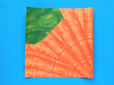 origami paper for folding a carrot