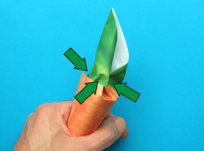 origami carrot folding instructions