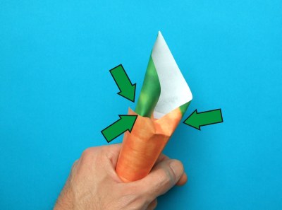 origami carrot folding instructions