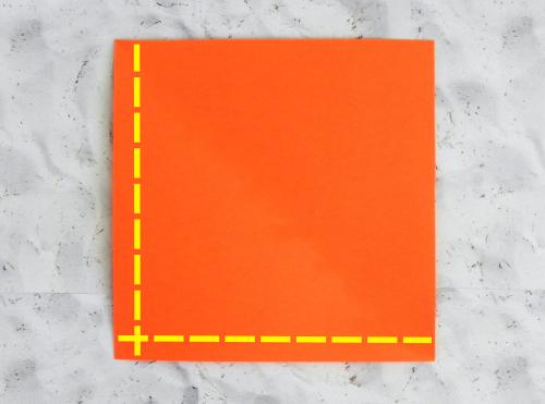 Oranje knutselpapier voor een wortel