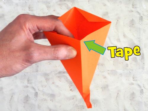 Origami Carrot Gift Box tutorial