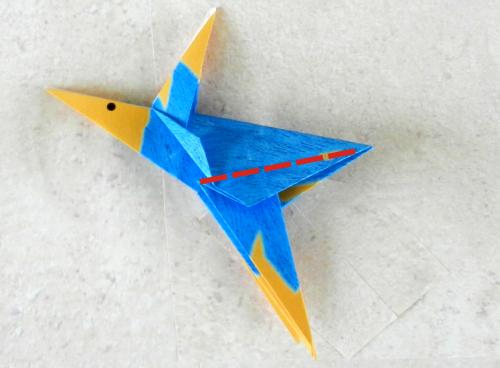 een cartoon vogel knutselen van papier