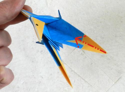 Origami Cartoon Bird instructions