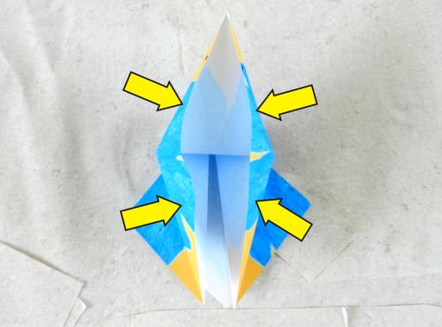 Origami Cartoon Bird instructions