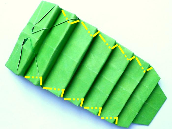 Origami Rups vouwen Origami Rups vouwen