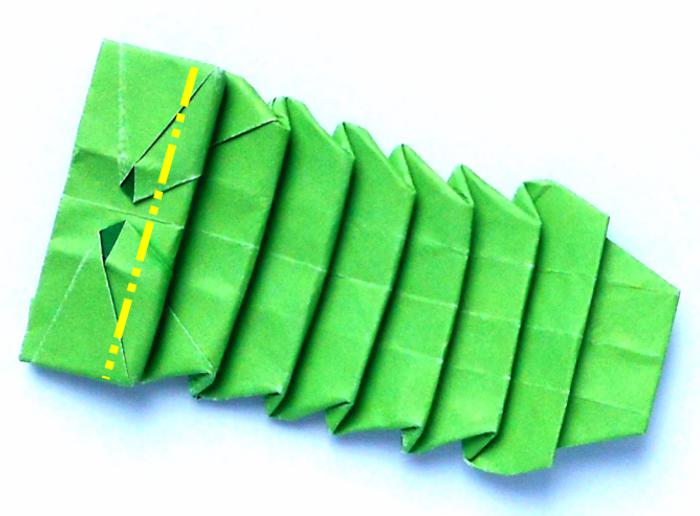 Origami Rups vouwen Origami Rups vouwen