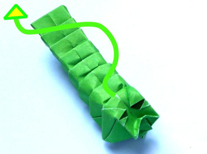 Origami Rups vouwen