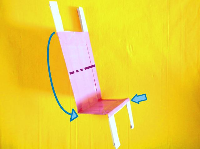 Origami stoel maken