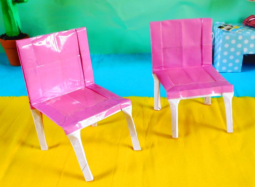 Origami stoelen Origami stoelen