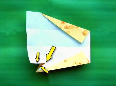 een origami kaas vouwen