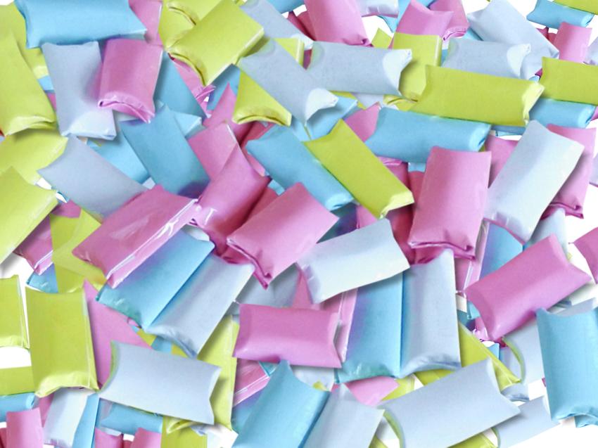 Origami chewing gum pellets