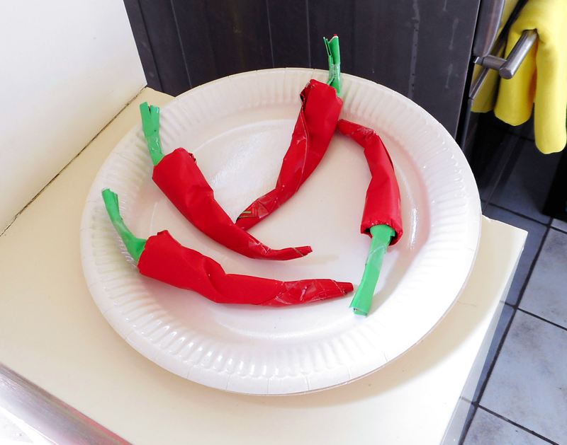 Origami chilipepers Origami chilipepers