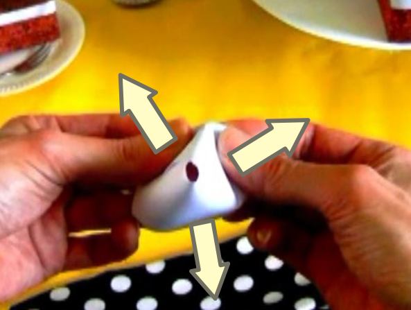 Origami taart maken