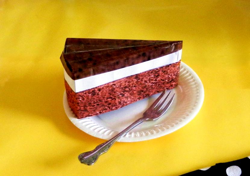 Origami chocolate cake