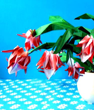 Origami Christmas Cactus