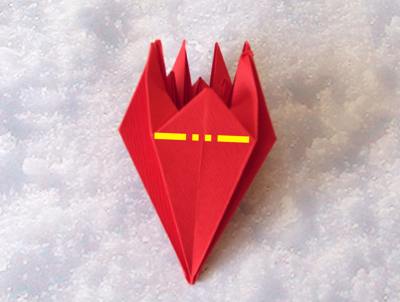 origami kerstster