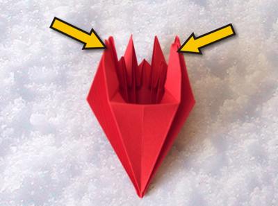 origami kerstster