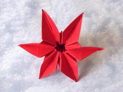 origami kerstster