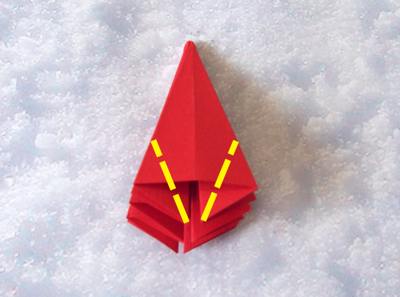 origami kerstster