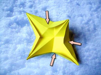 origami kerstster