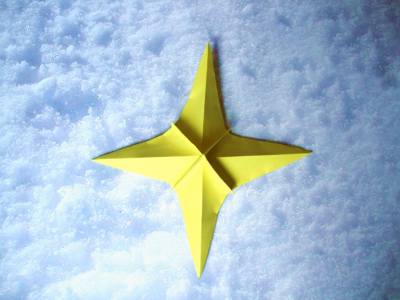 origami kerstster