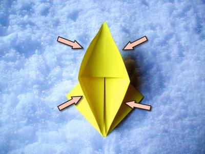 origami kerstster