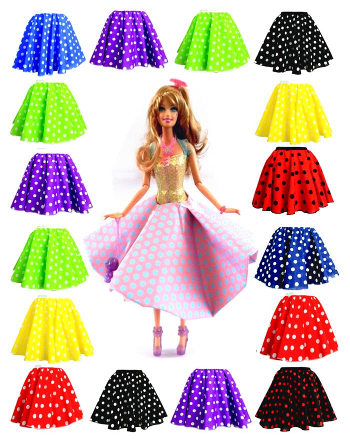 Barbie and polkadot circle skirts Barbie and polkadot circle skirts