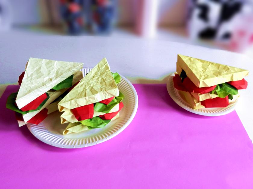 Papieren Club Sandwiches