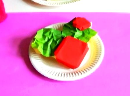 Make a paper Origami club sandwich