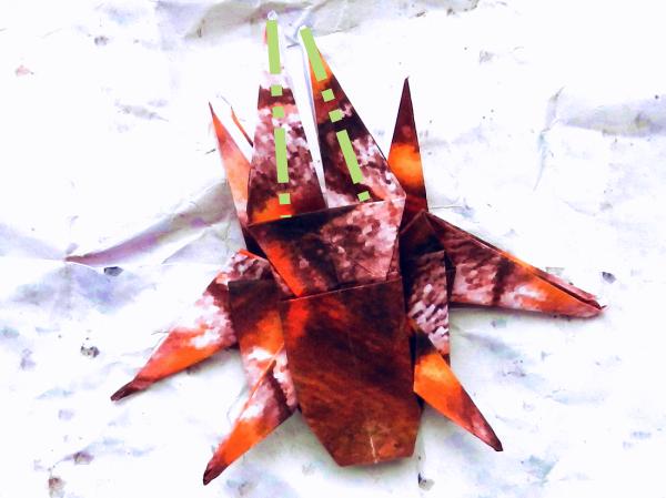 Origami kakkerlak maken Origami kakkerlak maken