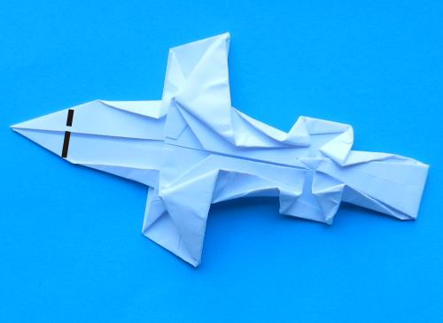 een dinosaurus vis knutselen met papier