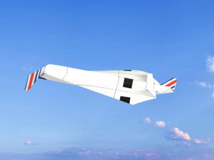 Concorde vliegtuigje van papier Concorde vliegtuigje van papier