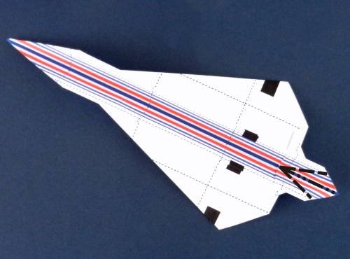 Folding instructions for an Origami Concorde plane