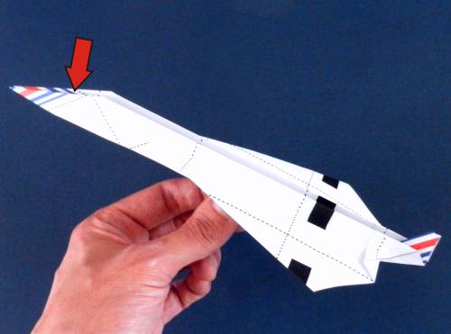 Folding instructions for an Origami Concorde plane