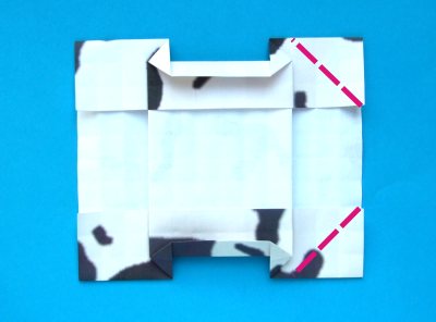 diagrams for folding an origami cow