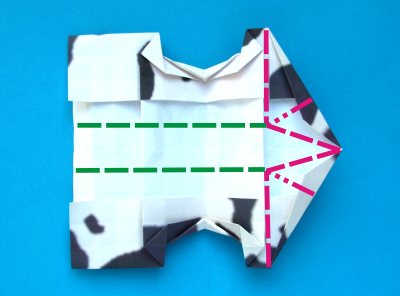 diagrams for folding an origami cow