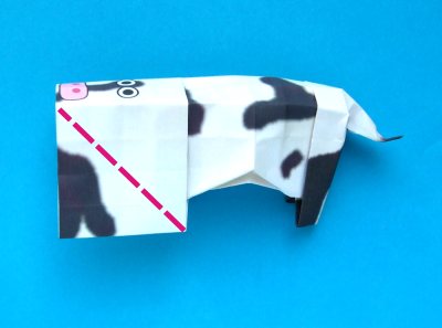 diagrams for folding an origami cow