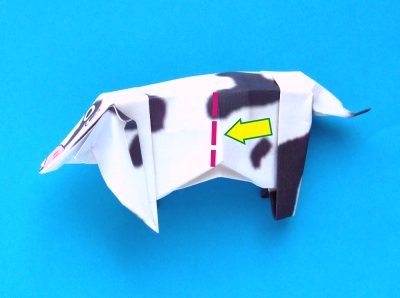 diagrams for folding an origami cow