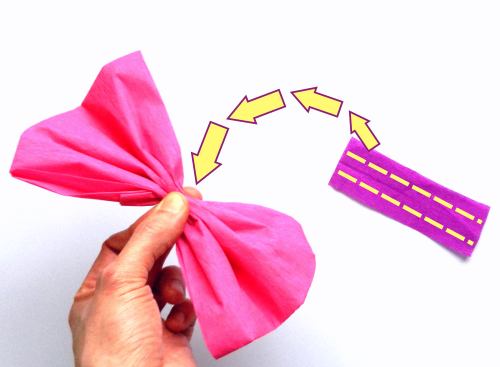 Make a crepe paper bow Make a crepe paper bow