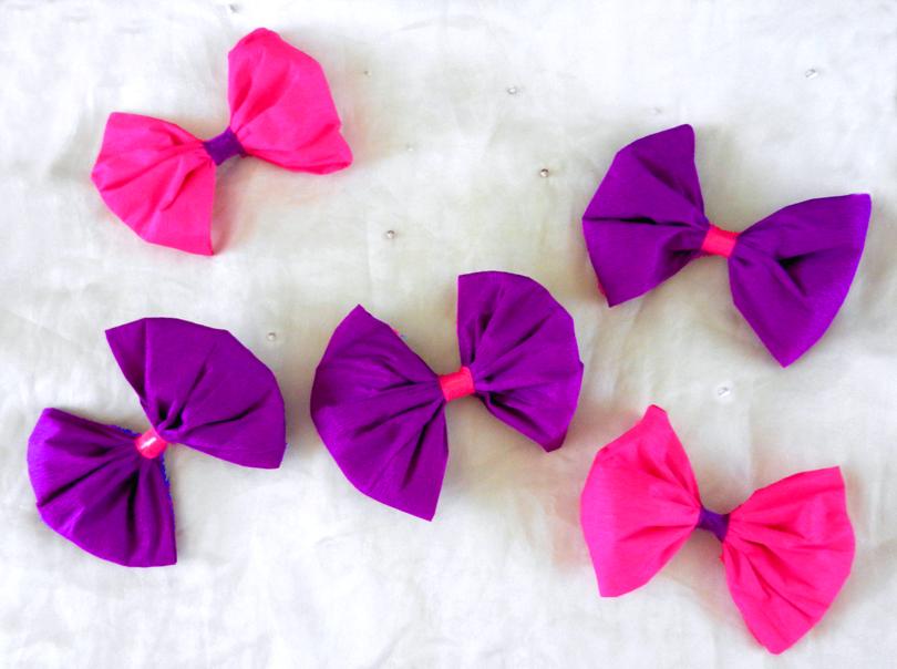 Crepe paper bows