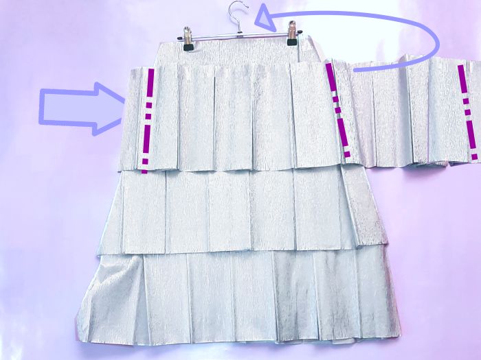 Rok van crepepapier maken